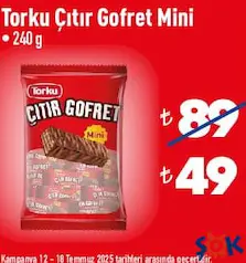 TORKU ÇITIR GOFRET MİNİ 240 G